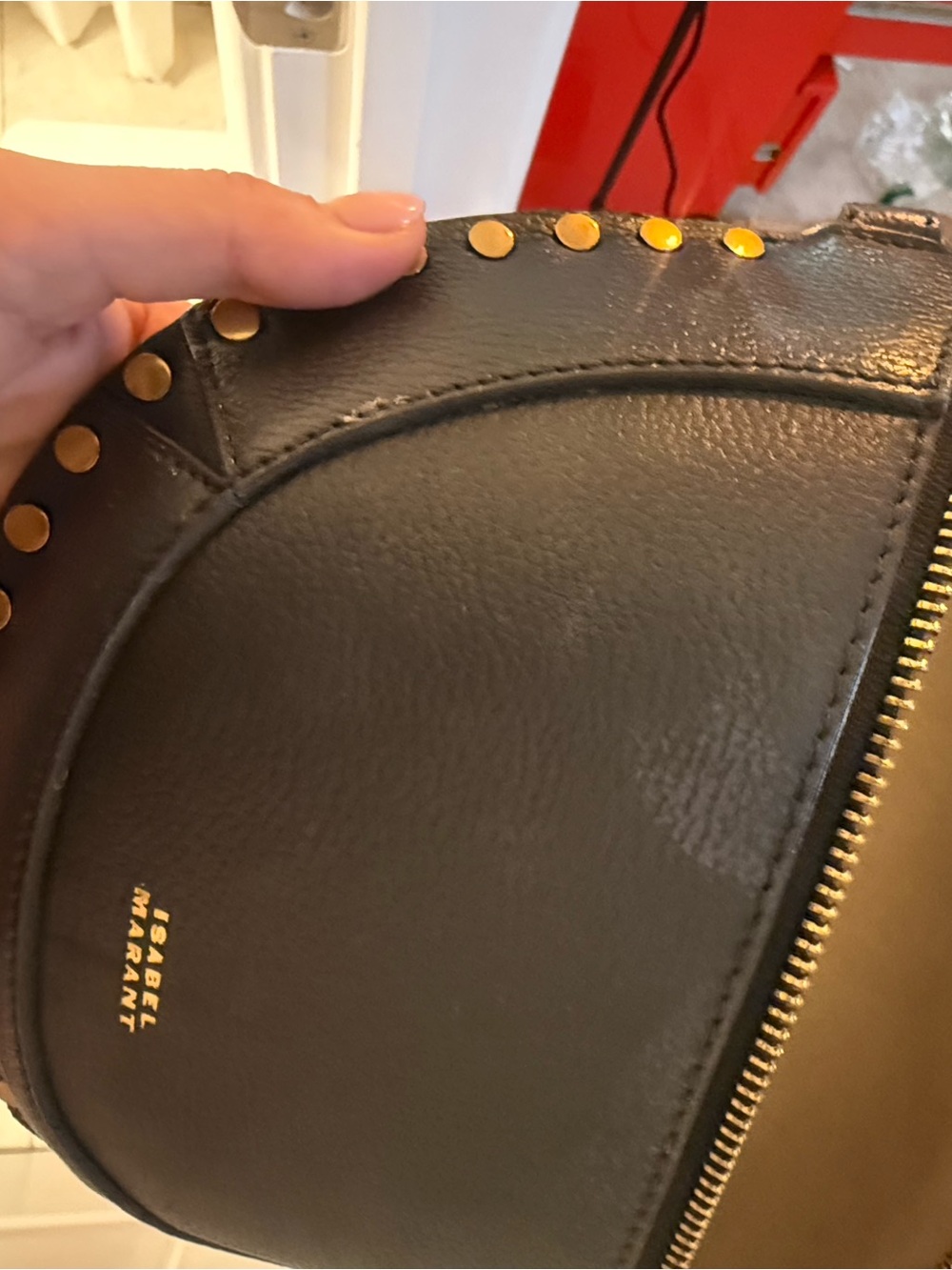 Isabel Marant SKANO BAG IN GRAINED LEATHER - Picture 4 of 10